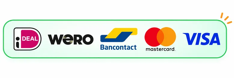 Betalen met iDEAL, Wero, Bancontact, Mastercard of Visa