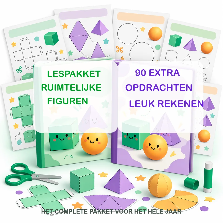 Compleet pakket Ruimtelijke Figuren met 90 extra opdrachten